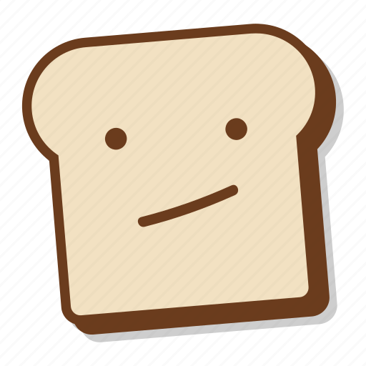 Bored, boring, bread, breakfast, emoji, slice, toast icon - Download on Iconfinder