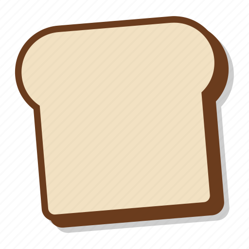 Bread, breakfast, loaf, plain, slice, toast icon - Download on Iconfinder