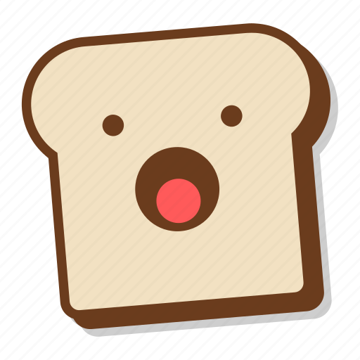 Bread, breakfast, emoji, shock, slice, toast, yawn icon - Download on Iconfinder