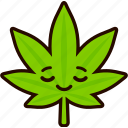content, cannabis, marijuana, hemp, leaf, weed, emoji, face, smiley