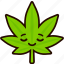 content, cannabis, marijuana, hemp, leaf, weed, emoji, face, smiley 