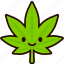 smile, cannabis, marijuana, hemp, leaf, weed, emoji, smiley, face 