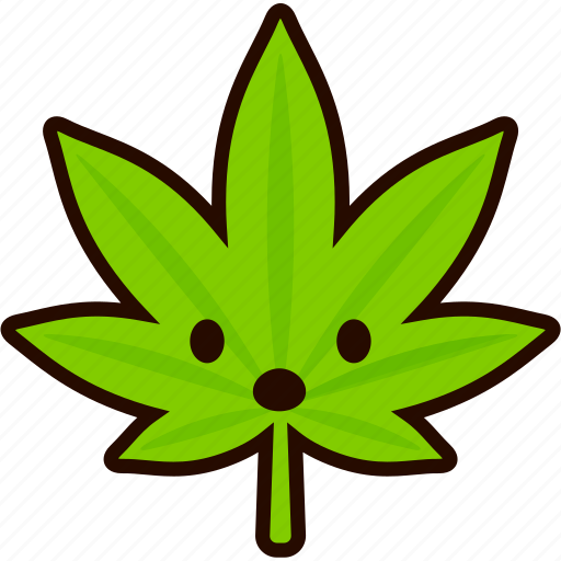Surprised, cannabis, marijuana, hemp, leaf, weed, emoji icon - Download on Iconfinder