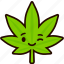 wink, cannabis, marijuana, hemp, leaf, weed, emoji, smiley, face 