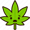 worried, cannabis, marijuana, hemp, leaf, weed, emoji, smiley, face