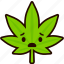 worried, cannabis, marijuana, hemp, leaf, weed, emoji, smiley, face 