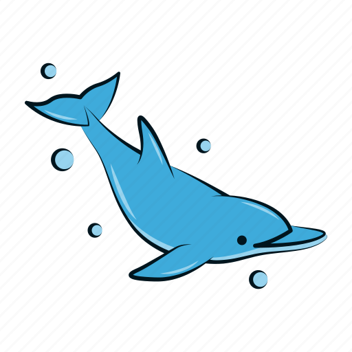 Dolphin, animal, aquatic, sea, cute, cartoon, bubble icon - Download on Iconfinder