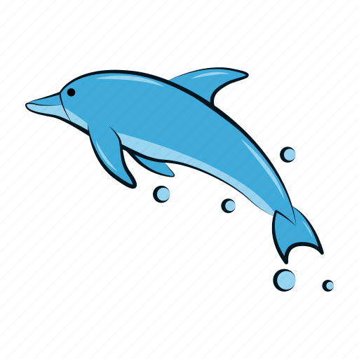 Dolphin, animal, aquatic, sea, cute, cartoon, bubble icon - Download on Iconfinder