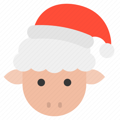 Animal, christmas, farm, hat, sheep, xmas, zoo icon - Download on Iconfinder