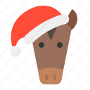 animal, christmas, hat, horse, xmas, zoo