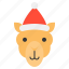 animal, camel, christmas, hat, xmas, zoo 