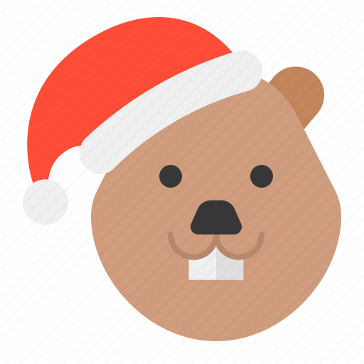 Animal, beaver, christmas, hat, xmas, zoo icon - Download on Iconfinder