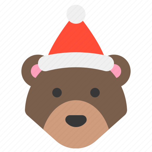 Animal, bear, christmas, hat, xmas, zoo icon - Download on Iconfinder