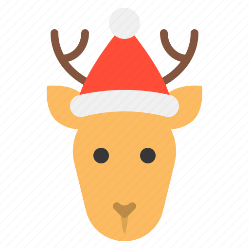 Animal, christmas, deer, hat, reindeer, xmas, zoo icon - Download on Iconfinder
