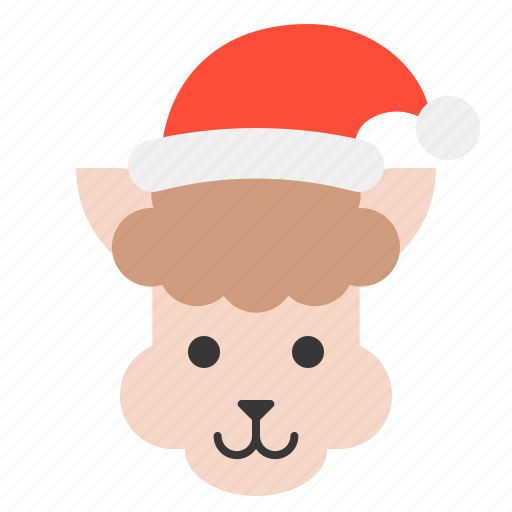 Alpaca, animal, christmas, hat, llama, xmas, zoo icon - Download on Iconfinder