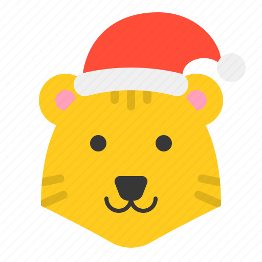 Animal, christmas, hat, tiger, xmas, zoo icon - Download on Iconfinder