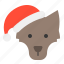 animal, christmas, hat, wolf, xmas, zoo 