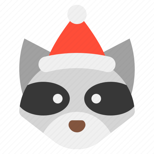 Animal, christmas, hat, raccoon, rodent, xmas, zoo icon - Download on Iconfinder