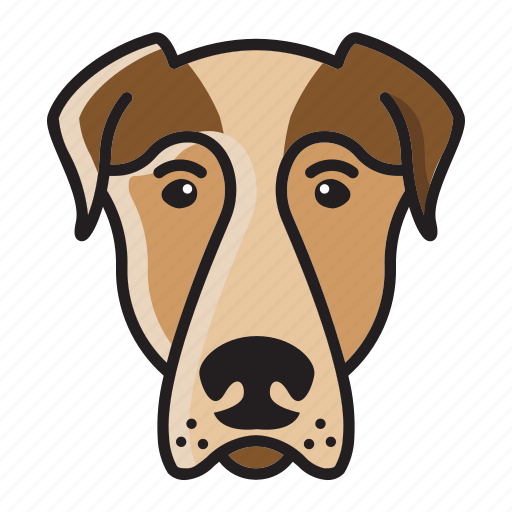 Cartoon, cute, dog, head, mastiff, set icon - Download on Iconfinder