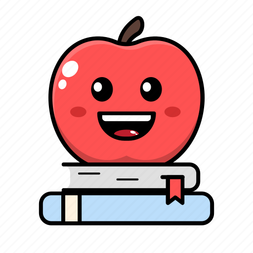 Book, apple fruit, education, school, learning icon - Download on Iconfinder