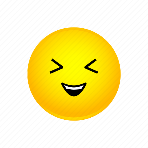 Emoji, face, grinning, smiley, squinting icon