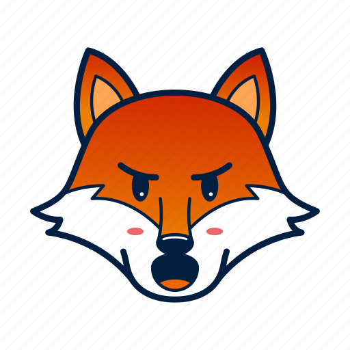 Angry, animal, cute, emoji, fox, wild icon - Download on Iconfinder