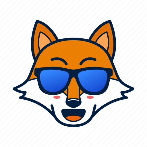 Animal, cool, cute, emoji, fox, wild icon - Download on Iconfinder