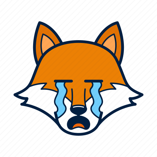 Animal, cry, cute, emoji, fox, wild icon - Download on Iconfinder
