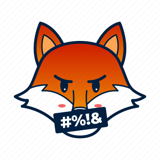 Angry, animal, cursing, cute, emoji, fox, wild icon - Download on Iconfinder