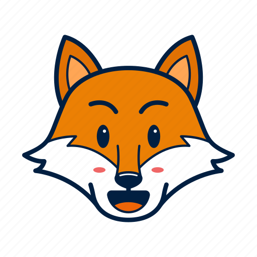 Animal, cute, emoji, fox, happy, smile, wild icon - Download on Iconfinder