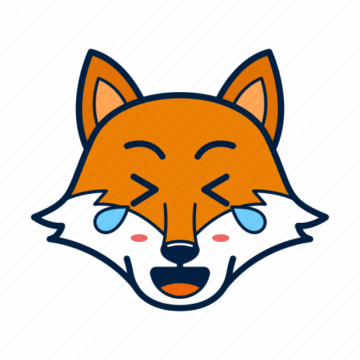 Animal, cute, emoji, fox, laugh, wild icon - Download on Iconfinder