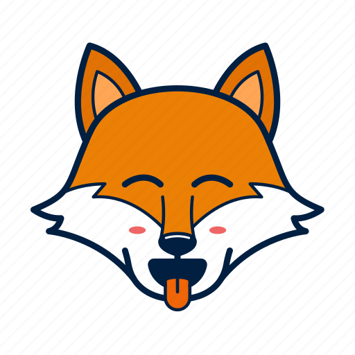 Animal, cute, emoji, fox, tongue, wild icon - Download on Iconfinder