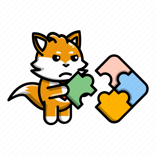Puzzle, fox, cute, business, animal, wildlife, mammal icon - Download on Iconfinder
