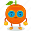 orange, mascot, cartoon, character, funny, cute, vector, food, fruit 