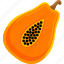 papaya, organic, food, healthy, fruit, sweet, tropical, diet, orange 