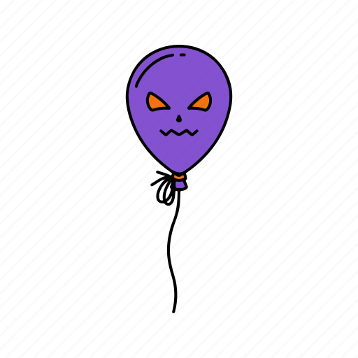 Balloon, colored, halloween, decoration, balloons, scary, frightening icon - Download on Iconfinder