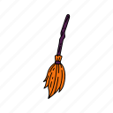 broom, colored, magic, witch, halloween, magical, broomstick, fairytale, magic broom