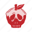 poisoned, dual, halloween, skull, container, poisoned apple 