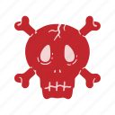 skull, and, bones, dual, danger, halloween, dead, skull and bones