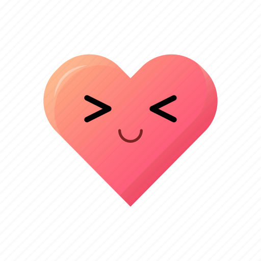 Cute, kawai, emoji, love emoji, heart emoticon, face, expression icon - Download on Iconfinder