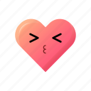 face, cute heart, kawai heart, emoji, emoticons, heart emoticon