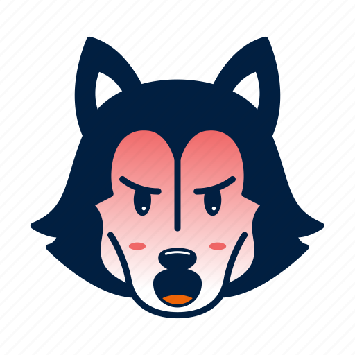 Angry, animal, cute, dog, emoji, husky, kawaii icon - Download on Iconfinder