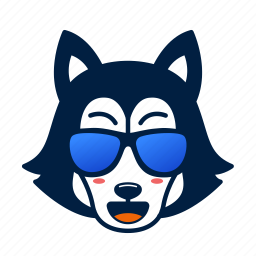 Animal, cool, cute, dog, emoji, husky, kawaii icon - Download on Iconfinder
