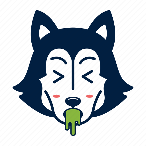 Animal, cute, dog, emoji, husky, kawaii, pet icon - Download on Iconfinder
