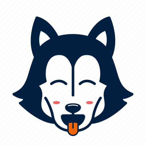 Animal, cute, dog, emoji, husky, kawaii, pet icon - Download on Iconfinder