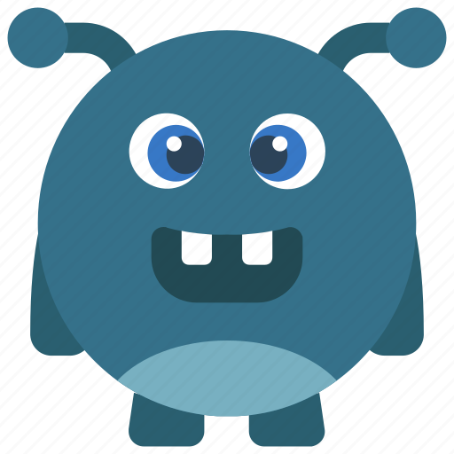 Antenna, rounded, monster, cartoon, character icon - Download on Iconfinder