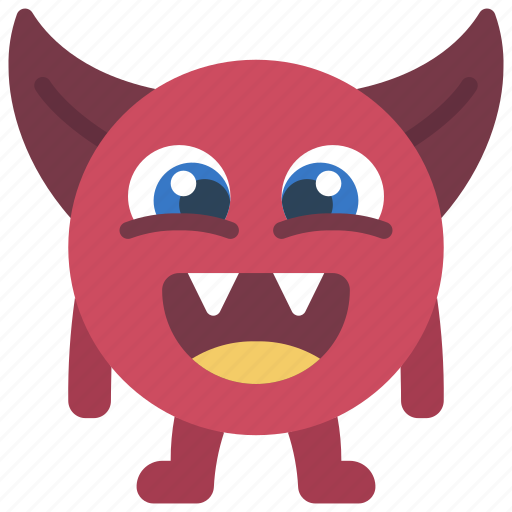 Big, horn, monster, cartoon, character icon - Download on Iconfinder