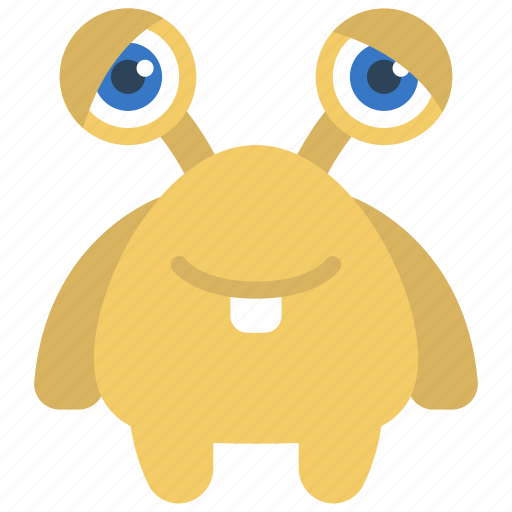 Big, long, eyes, monster, cartoon, character icon - Download on Iconfinder