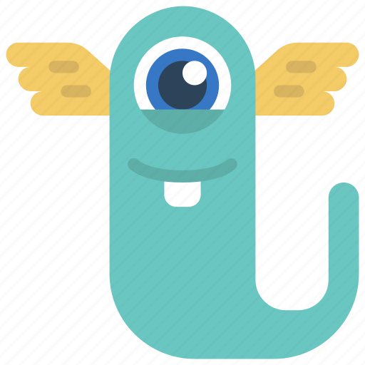 Flying, slug, monster, cartoon, character icon - Download on Iconfinder