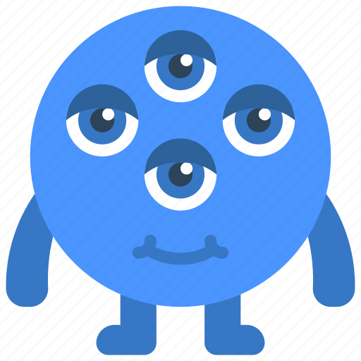 Four, eye, monster, cartoon, character icon - Download on Iconfinder